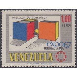 Venezuela A- 909 1967 Expo 67 Montreal Canadá Pabellón venezolano MNH Venezuela A- 909 1967 Expo 67 Montreal Canadá Pabellón venezolano MNH