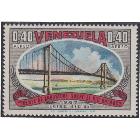 Venezuela A- 908 1967 Inauguración del puente de Angostura MNH Venezuela A- 908 1967 Inauguración del puente de Angostura MNH