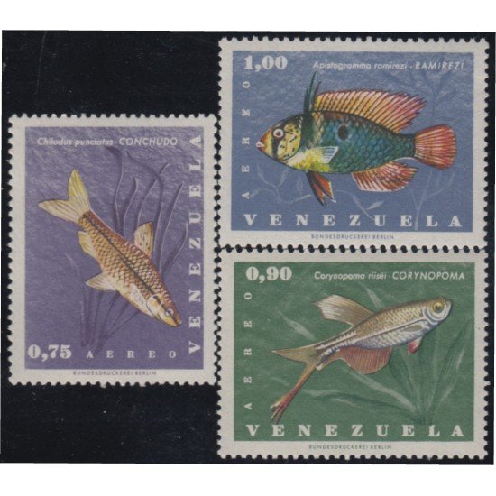 Venezuela A- 891/93 1966 Fauna Peces Fishes MNH Venezuela A- 891/93 1966 Fauna Peces Fishes MNH