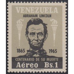 Venezuela A- 888 1966 Abraham Lincoln centenario de su muerte MNH Venezuela A- 888 1966 Abraham Lincoln centenario de su muerte MNH