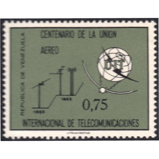 Venezuela A- 866 1965 Centenario de la Unión Internacional de Telecomunicaciones MNH Venezuela A- 866 1965 Centenario de la Unión Internacional de Telecomunicaciones MNH