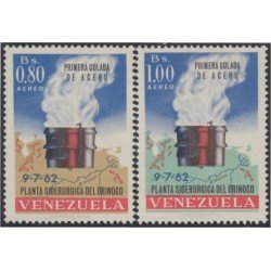 Venezuela A- 807/08 1964 Planta siderúrgica del Orinoco MNH Venezuela A- 807/08 1964 Planta siderúrgica del Orinoco MNH