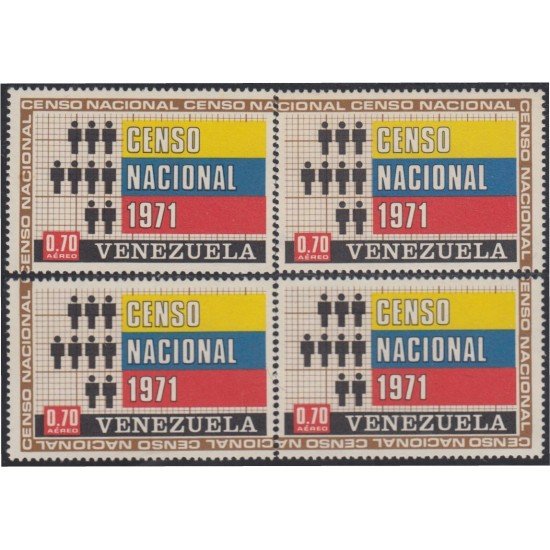 Venezuela A- 1012/15 1971 Censo Nacional MNH Venezuela A- 1012/15 1971 Censo Nacional MNH