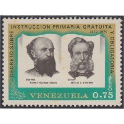 Venezuela A- 992 1970 Gra. Antonio Guzmán Blanco Dr. Martín Sanabria MNH Venezuela A- 992 1970 Gra. Antonio Guzmán Blanco Dr. Martín Sanabria MNH