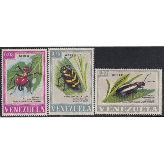 Venezuela A- 947/49 1968 Insectos dañinos Bachaco MH Venezuela A- 947/49 1968 Insectos dañinos Bachaco MH