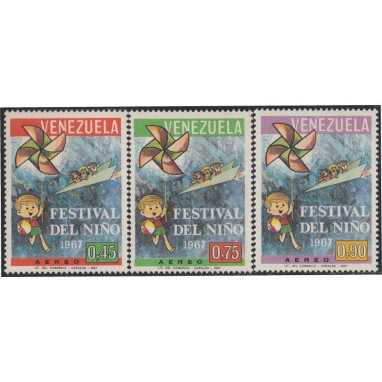 Venezuela A- 925/27 1967 Festival del niño MH Venezuela A- 925/27 1967 Festival del niño MH
