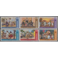 Venezuela A- 879/84 1966 Danzas populares venezolanas MH Venezuela A- 879/84 1966 Danzas populares venezolanas MH