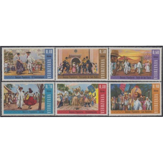 Venezuela A- 879/84 1966 Danzas populares venezolanas MH Venezuela A- 879/84 1966 Danzas populares venezolanas MH