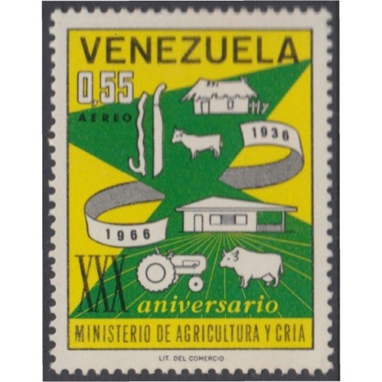 Venezuela  A- 876 1966 Ministerio de Agricultura y Cría MH