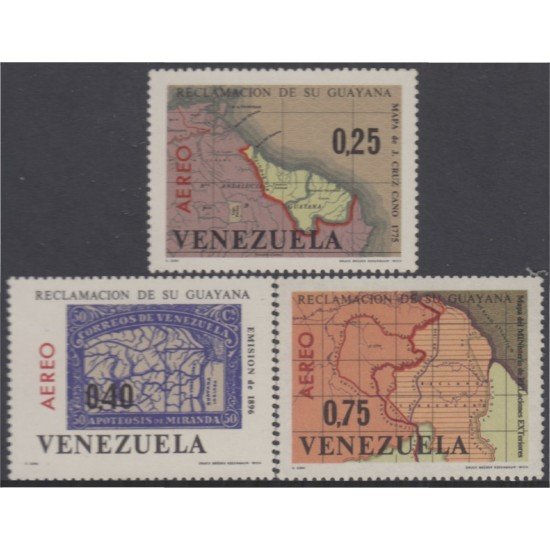 Venezuela A- 863/65 1965 Reclamación de su Guayana MH Venezuela A- 863/65 1965 Reclamación de su Guayana MH