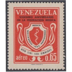 Venezuela A- 858 1965 Vigésimo aniversario de la Federación Médica MH Venezuela A- 858 1965 Vigésimo aniversario de la Federación Médica MH