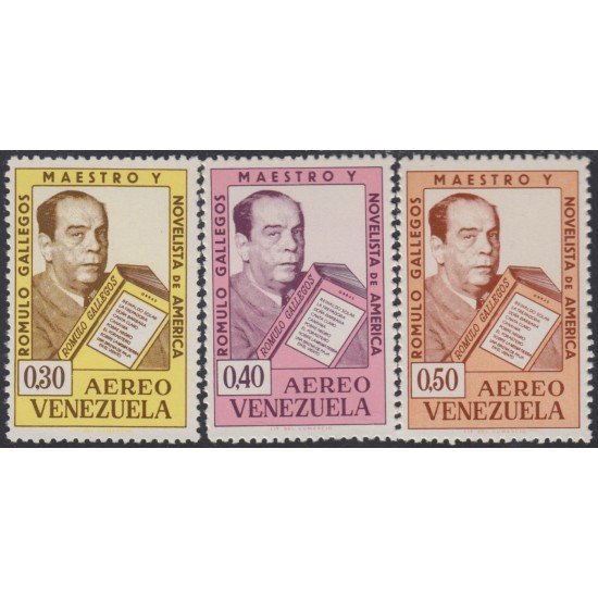 Venezuela A- 810/12 1964 Rómulo Gallegos MH Venezuela A- 810/12 1964 Rómulo Gallegos MH