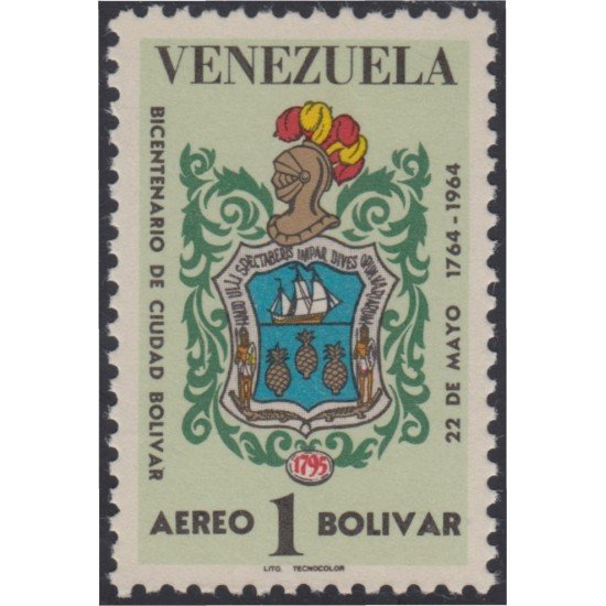 Venezuela A- 809 1964 Bicentenario de Ciudad Bolívar MH Venezuela A- 809 1964 Bicentenario de Ciudad Bolívar MH