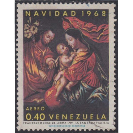 Venezuela A- 957 1968 Navidad La Gran Familia usados Venezuela A- 957 1968 Navidad La Gran Familia usados