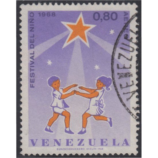 Venezuela A- 956 1968 Fiesta del niño usados Venezuela A- 956 1968 Fiesta del niño usados