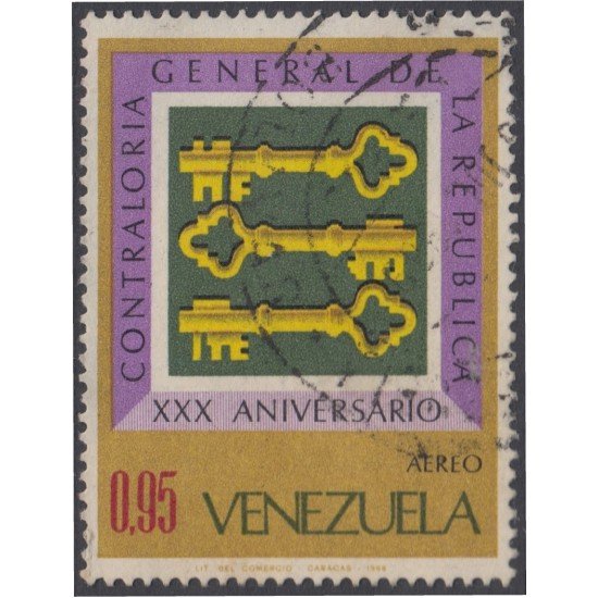 Venezuela A- 950 1968 Contraloría General de la República usados Venezuela A- 950 1968 Contraloría General de la República usados