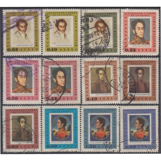 Venezuela A- 929/40 1967 Simón Bolívar usados Venezuela A- 929/40 1967 Simón Bolívar usados