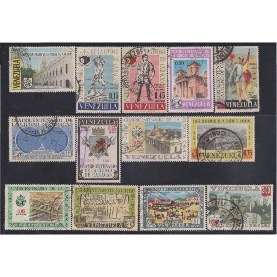 Venezuela  A- 910/22 1967 4º Centenario de la Villa de Caracas usados
