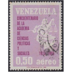Venezuela A- 907 1966 50 Años de la academia de ciencias política y sociales usados Venezuela A- 907 1966 50 Años de la academia de ciencias política y sociales usados