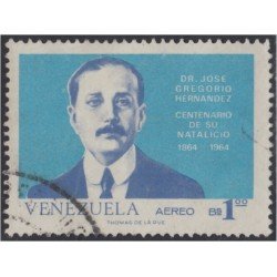 Venezuela A- 890 1966 DR. José Gregorio Hernández usados Venezuela A- 890 1966 DR. José Gregorio Hernández usados