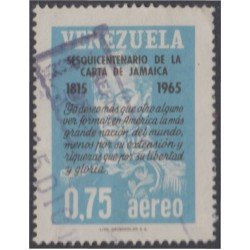 Venezuela A- 867 1965 150 Años de la Carta de Jamaica usados Venezuela A- 867 1965 150 Años de la Carta de Jamaica usados