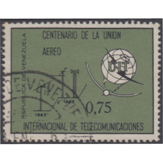 Venezuela A- 866 1965 Centenario de la Unión Internacional de Telecomunicaciones usados Venezuela A- 866 1965 Centenario de la Unión Internacional de Telecomunicaciones usados