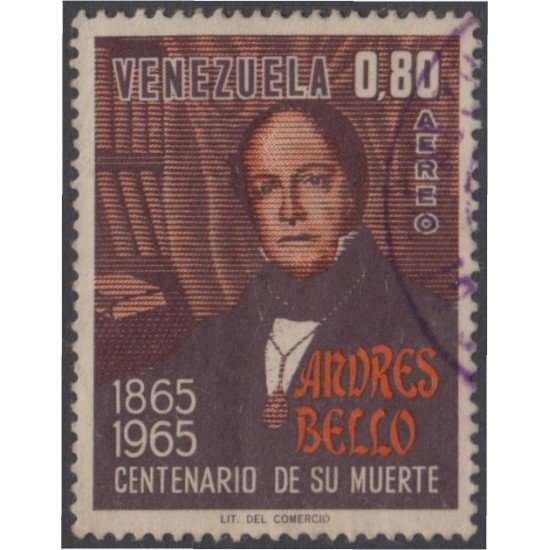 Venezuela A- 862 1965 Andrés Bello Centenario de su muerte usados Venezuela A- 862 1965 Andrés Bello Centenario de su muerte usados
