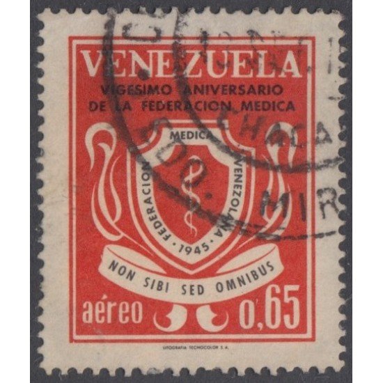 Venezuela A- 858 1965 Vigésimo aniversario de la Federación Médica usados Venezuela A- 858 1965 Vigésimo aniversario de la Federación Médica usados