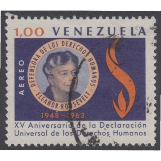 Venezuela A- 813 1964 Eleanor Roosevelt usados Venezuela A- 813 1964 Eleanor Roosevelt usados