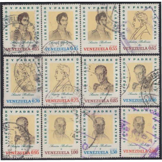 Venezuela A- 980/91 1970 Simón Bolívar usados Venezuela A- 980/91 1970 Simón Bolívar usados