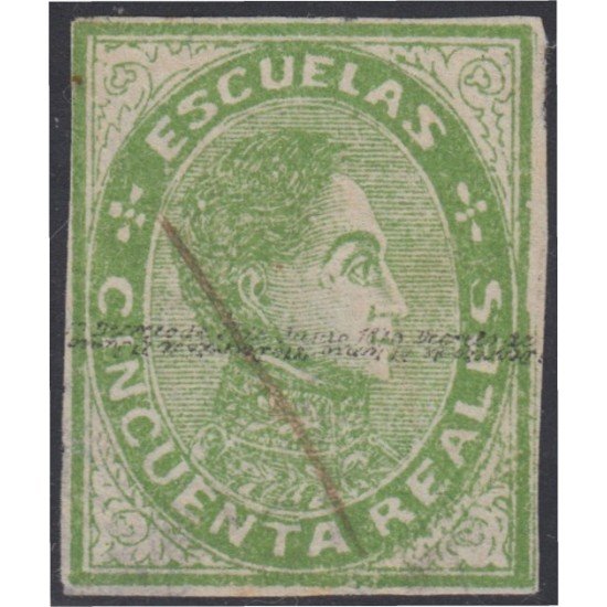Venezuela Fiscales postales 13B 1871 Simón Bolívar usados Venezuela Fiscales postales 13B 1871 Simón Bolívar usados