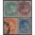 Venezuela Fiscales postales 48/51 1892 Simón Bolívar Resolución 1/10 usados