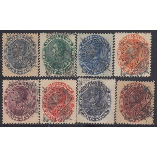 Venezuela Fiscales postales 68/75 1900 timbres de 1893 Simón Bolívar MH Venezuela Fiscales postales 68/75 1900 timbres de 1893 Simón Bolívar MH