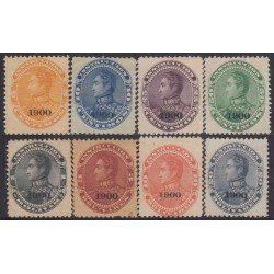 Venezuela Fiscales postales 76/83 1900 timbres de 1883 Simón Bolívar Sin goma Venezuela Fiscales postales 76/83 1900 timbres de 1883 Simón Bolívar Sin goma