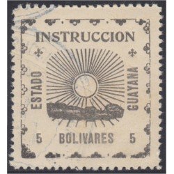 Venezuela Fiscales postales 97 1903 Instrucción Estado Guayana usados Venezuela Fiscales postales 97 1903 Instrucción Estado Guayana usados