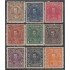Venezuela Fiscales postales 126/34 1915 Mariscal Sucre Varios marcos sin goma