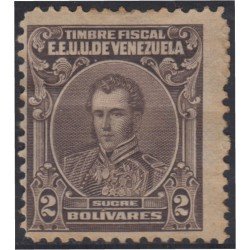 Venezuela Fiscales postales 131 1915 Mariscal Sucre sin goma Venezuela Fiscales postales 131 1915 Mariscal Sucre sin goma