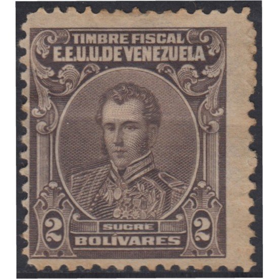 Venezuela Fiscales postales 131 1915 Mariscal Sucre sin goma Venezuela Fiscales postales 131 1915 Mariscal Sucre sin goma
