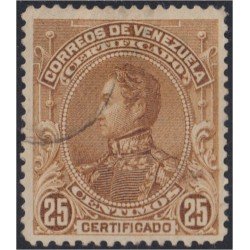 Venezuela Letras Recomendadas 1 1899 Simón Bolívar usado Venezuela Letras Recomendadas 1 1899 Simón Bolívar usado