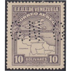 Venezuela Servicio Oficial 15 1931/44 Sello correo aéreo con perforación GN MH Venezuela Servicio Oficial 15 1931/44 Sello correo aéreo con perforación GN MH