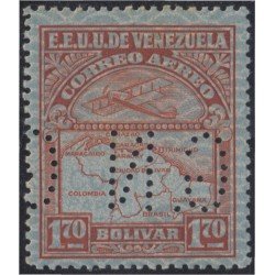 Venezuela Servicio Oficial 26 1931/44 Sello correo aéreo con perforación GN MNH Venezuela Servicio Oficial 26 1931/44 Sello correo aéreo con perforación GN MNH