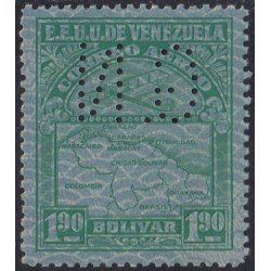 Venezuela Servicio Oficial 28 1931/44 Sello correo aéreo con perforación GN MH Venezuela Servicio Oficial 28 1931/44 Sello correo aéreo con perforación GN MH