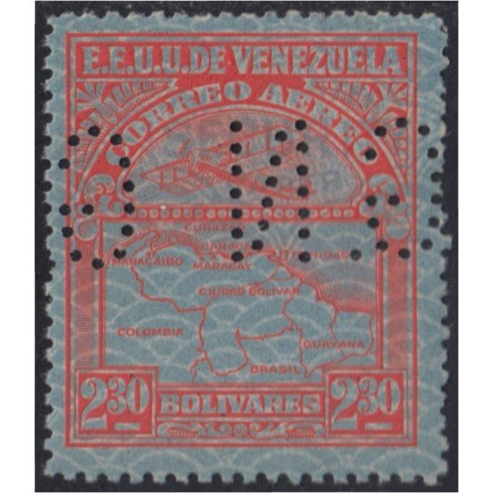 Venezuela Servicio Oficial 32 1931/44 Sello correo aéreo con perforación GN MNH Venezuela Servicio Oficial 32 1931/44 Sello correo aéreo con perforación GN MNH
