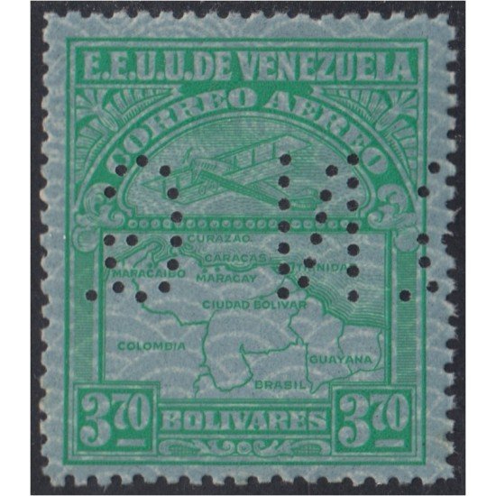 Venezuela Servicio Oficial 35 1931/44 Sello correo aéreo con perforación GN MNH Venezuela Servicio Oficial 35 1931/44 Sello correo aéreo con perforación GN MNH