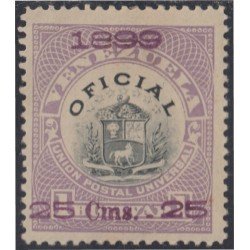 Venezuela Timbres Servicio 9 1899 Escudo Centro negro MH Venezuela Timbres Servicio 9 1899 Escudo Centro negro MH