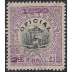 Venezuela Timbres Servicio 9 1899 Escudo Centro negro usado Venezuela Timbres Servicio 9 1899 Escudo Centro negro usado