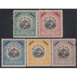 Venezuela Timbres Servicio 10/14 1900 Escudo Centro negro MH Venezuela Timbres Servicio 10/14 1900 Escudo Centro negro MH