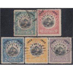Venezuela Timbres Servicio 10/14 1900 Escudo Centro negro usados Venezuela Timbres Servicio 10/14 1900 Escudo Centro negro usados