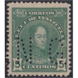 Venezuela Timbres Servicio 37 1925/42 Bolívar letras GN perforadas sin goma Venezuela Timbres Servicio 37 1925/42 Bolívar letras GN perforadas sin goma