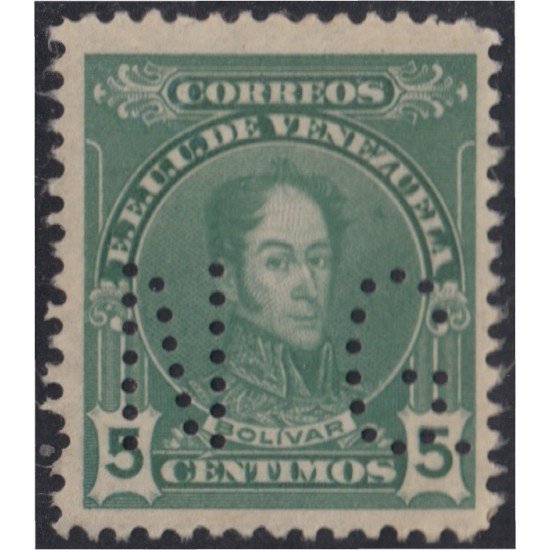 Venezuela Timbres Servicio 37 1925/42 Bolívar letras GN perforadas sin goma Venezuela Timbres Servicio 37 1925/42 Bolívar letras GN perforadas sin goma